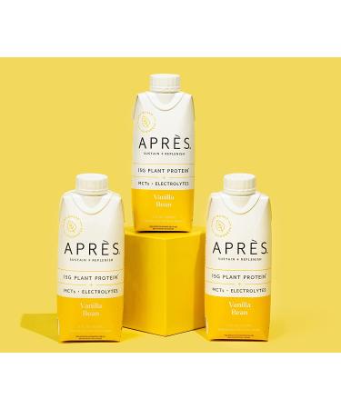 Apres Vanilla Plant-Based Protein Shake - Vegan, Non-GMO, Dairy-Free, 11 Fl Oz (Pack of 12) - Buy Online on GoSupps.com