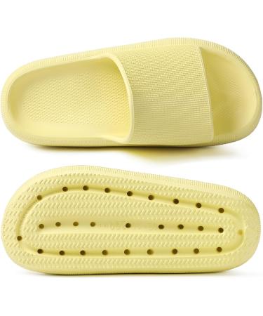 Monerffi Cloud Flip-Flops for Women & Men - Comfortable Non-Woven Slides & Bath Shoes in Lemon Yellow EU 38/39 - Buy Online on GoSupps.com