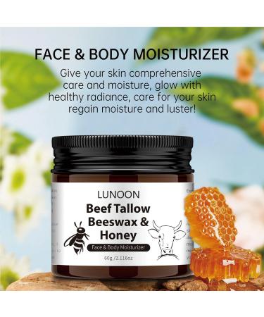 Face Repair & Body Moisturizer Cream - Beef Tallow Beeswax & Honey for Dry Skin Repair | Firming & Even Skin | 2.11 Oz - Buy Online on GoSupps.com