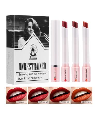 Matte Lipstick Box Lipstick Set Matte Lip Gloss Moisturising Cream Smooth Non-Stick Cup Does Not Fade Lipstick Cosmetics