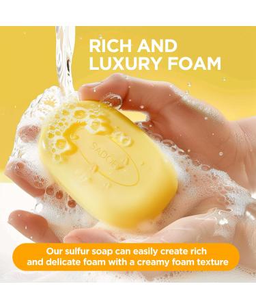 Sulphur Soap Bar | Sulfur Cleanser for All Skin Types | Reduce Oil & Cleanse Pores - Buy Online on GoSupps.com