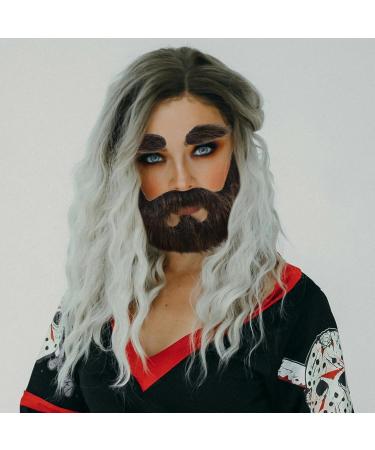 Beavorty 1 Set Beard Dress up Fake Whiskers Cosplay Prop Stage Cosplay Eyebrow Pirate Beard Brown Beard Plush - Buy Online on GoSupps.com