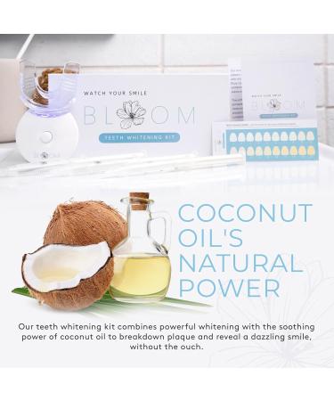 Bloom Teeth Whitening Kit | Fast Acting 35% Carbamide Peroxide Gel + 5X LED Light | Whiten Teeth in 10 Minutes | No Sensitivity with Coconut Oil & Hydroxyapatite - Buy Online on GoSupps.com