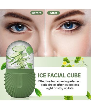Aquuaera Ice Face Roller Ice Cube Roller for Face Facial Beauty Ice Roller Skin Care Tools De-Puff Eye Bags Reduce Migraine Pain(Green) - Buy Online on GoSupps.com
