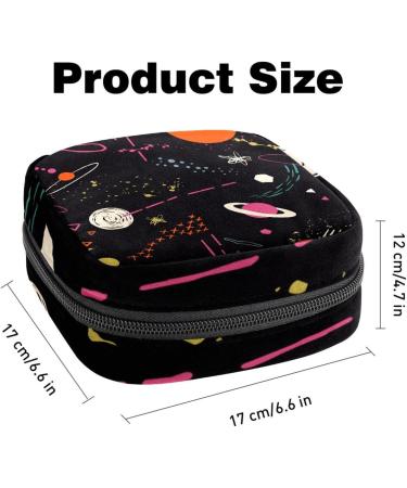 Colorful Women's Napkin Storage Bag - Space Stars & Planets - Portable Menstrual Cup & Bandages - Ideal for First Period - Buy Online on GoSupps.com