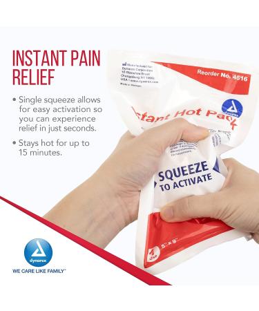 Dynarex Instant Hot Packs - Single-Use Heat Therapy for Muscle Relief - 5x9 - Case of 24 - Buy Online on GoSupps.com