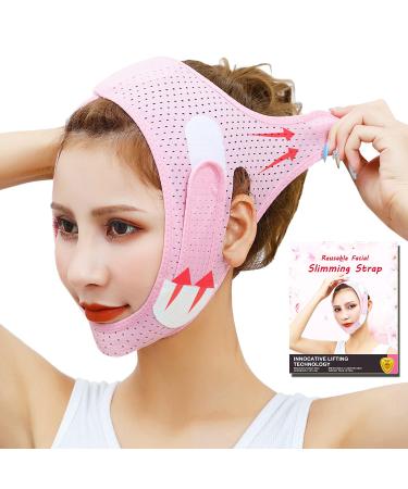 Face Slimming Strap Double Chin Reducer V Shaped Mask Chin UP Face Lifting Belt for women Anti- Wrinkle Face Mask Lifting Bandage for Shaggy Skin- COOLWAS - Buy Online on GoSupps.com
