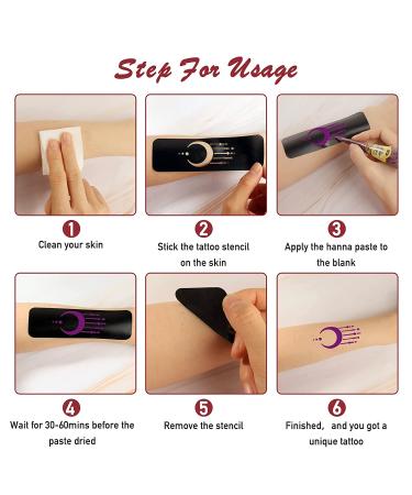 Kapopi Henna Tattoo Stencil Kit - Sexy Temporary Tattoo Stickers for Women, Girls, and Teenagers - Body Art Painting (Henna Tattoo Kit B) - Buy Online on GoSupps.com