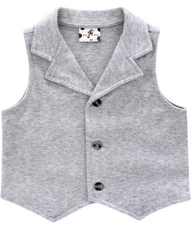 Famuka Baby Boy Formal Wedding Outfit Suit Gentleman Tuxedo 3 Piece 9 Months Grey - Buy Online on GoSupps.com