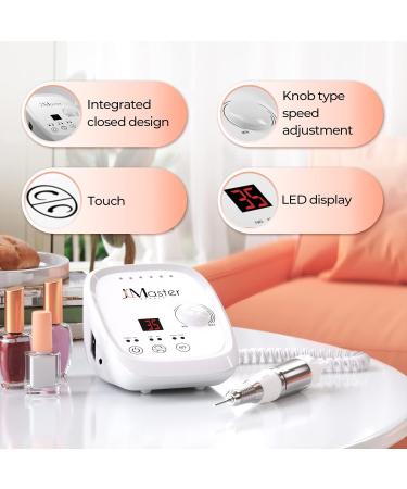 JCMaster Profi Nail Miller - 35 000 RPM Electric Nail File with Foot Pedal & 6 Bits for Gel/Acrylic Nails - Perfect for Home Nail Studios - Buy Online on GoSupps.com