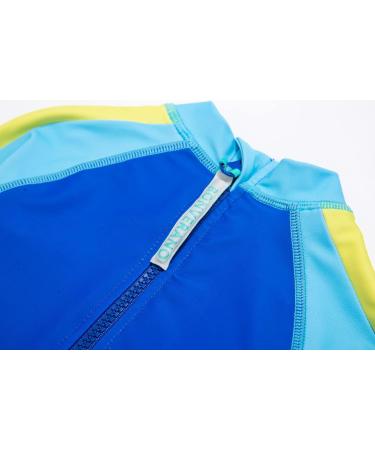 BONVERANO Baby Boys Swimsuit UPF 50+ Long-Sleeve One Piece, Blue, 12-18 Months - Buy Online on GoSupps.com