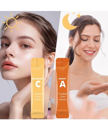 Morning C and Night Double Skin Beauty Essence | Anti-Aging and Skin Brightening Serum | Vitamin C Facial Serum | Day & Night Serum Set for Face Skin Care - Buy Online on GoSupps.com