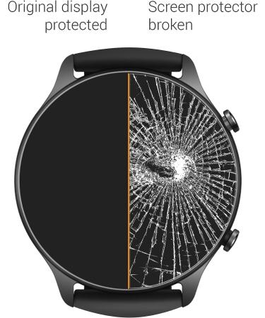 kwmobile Huami Amazfit GTR 2 / 2e Cover (Set of 2) - Tempered Glass & Plastic Frame, Black - Buy Online on GoSupps.com