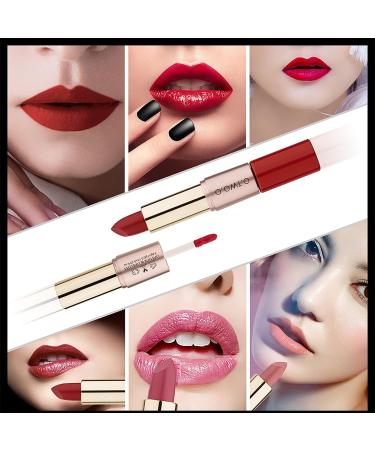 Matte Lipstick & Lip Gloss Set | Long Lasting & Pigmented in C08 Brownish Red - Buy Online on GoSupps.com