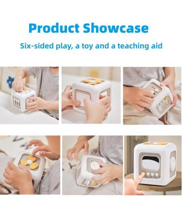 Aszaui Montessori Toys for 1-Year-Olds | 6-in-1 Fidget Toy & Learning Motor Cubes for Babies & Toddlers | Best Educational Gifts for Ages 1-4 - Buy Online on GoSupps.com
