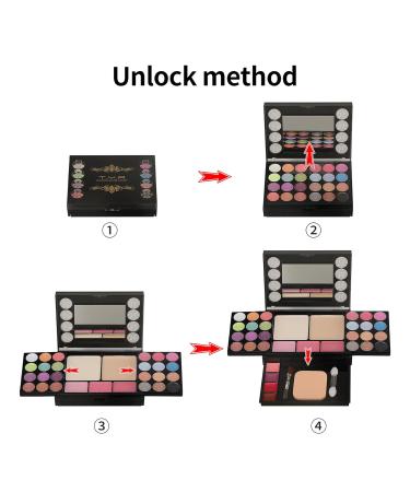 33 Colors Eyeshadow Palette & Makeup Gift Set for Women | Blush Lipstick Sponge & More - Buy Online on GoSupps.com