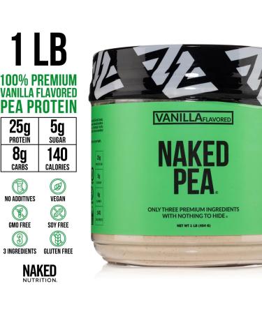 NAKED Vanilla Whey + Vanilla Pea Protein Bundle Grass-Fed Whey (1LB 12 Servings) & Vegan Pea Protein Isolate (1LB) - Muscle Growth Recovery & Wellness - Buy Online on GoSupps.com