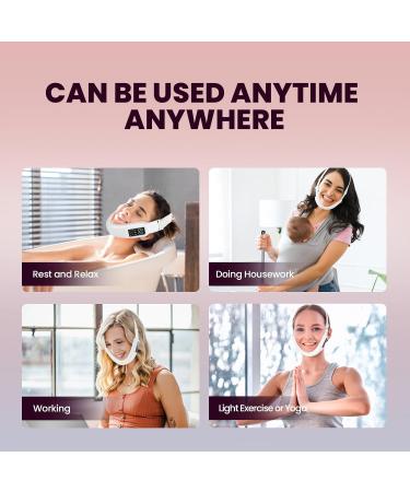 Cteart Electric Double Chin Device and V-Face Machine with 8 Modes and 15 Gear Adjustable Intensities - Buy Online on GoSupps.com