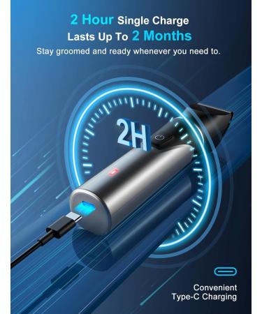 Razor Bartkamm & Bartbrush Set - 2-in-1 Rechargeable Men's Intimrasierer with Nasal Hair Trimmer | Painless Body Razor for Legs Chest Armpits & Ears - Buy Online on GoSupps.com