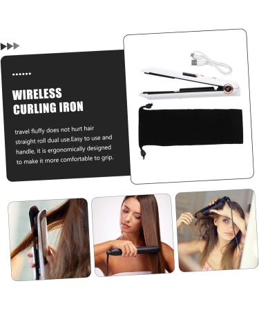 BIUDECO Curling Iron Portable Curling Wand Power Tools Mini Curler White Cordless Abs Travel Straightener White 21X4X3.5CM - Buy Online on GoSupps.com