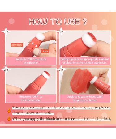 Matte Blush Liquid Makeup Lightweight Highlighter Blush Stick Natural Effect Liquid Blush Stick Waterproof Long Lasting For All Skin Types Natural Look (#04) - Buy Online on GoSupps.com