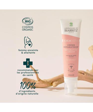  Laboratoire de Biarritz Laboratoires de Biarritz - CICA REPA Repair Cream - Certified Organic - Irritated or Reactive Skin - Face and Body - Babies Children & Adults - 100 ml - Made in France - Buy Online on GoSupps.com