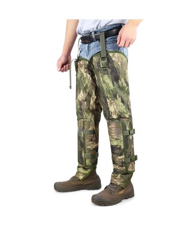LUCKY CLOVER Total Protection Snake Chaps: Waterproof Snake Proof Chaps, Durable Briar-Proof Upland Hunting Chap, Snake-Guard Brush Protector Chaps, Lightweight Snake Protector Chaps Camo