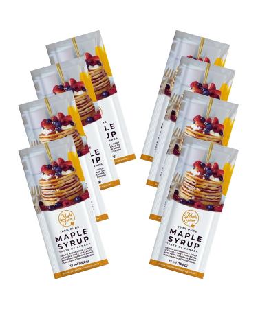 MapleFarm - 8 SINGLE-DOSE BAGS of PUR GRADE A maple syrup of 15.8G (12ml) - syrup for pancakes - waffle syrup - maple juice