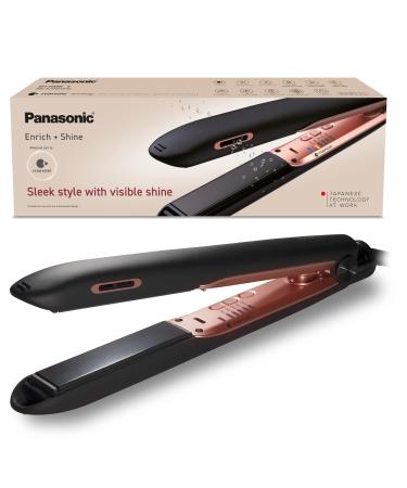 Panasonic EH-HS99 Nanoe Ceramic Hair Straightener for Improved Shine with Temperature Control (Black/Rose Gold) Panasonic Single