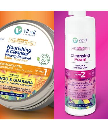  VIT VIT Nourishing cleansing balm 100ml vegan 97% natural ingredients makeup cleansing balm double cleansing facial oil balm Korean Cleansing Ritual Vit Vit Cosmetics - Buy Online on GoSupps.com