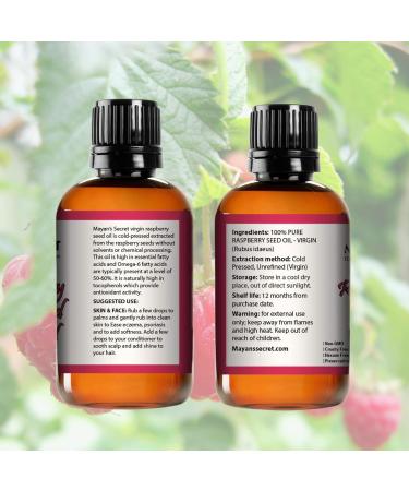 Red Raspberry Seed Oil Cold Pressed Unrefined (Virgin) Undiluted 100% Natural for face Hands Scars and breakouts (1 fl oz) (Red Raspberry Seed Oil 1 fl oz) - Buy Online on GoSupps.com