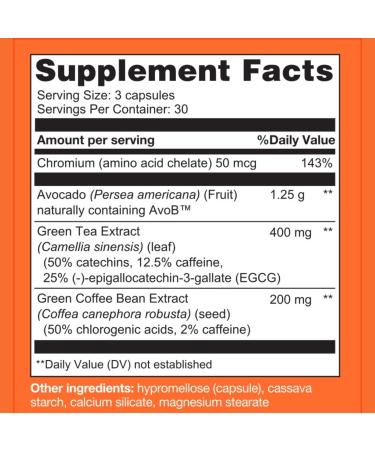 Metavo Advanced Weight Support Natural Diet Supplements with Essential Nutrients for Promoting Wellness Enriched with Avocados Green Tea Chromium & Green Coffee 90 Easy-to-Swallow Diet Pills - Buy Online on GoSupps.com