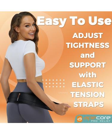 Sacroiliac SI Hip Belt for Men & Women - Alleviate Sciatic Pelvic & Lower Back Pain | Supportive Hip Brace for SI Joint Dysfunction - Buy Online on GoSupps.com