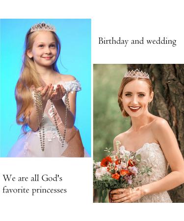 Rose Gold Birthday Queen Tiara Set with Sash - Happy Birthday Crowns for Women - Buy Online on GoSupps.com