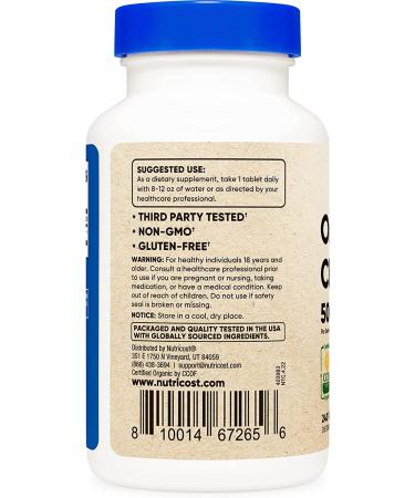 Nutricost Organic Chlorella 500mg - 240 Tablets | Gluten Free & Non-GMO - Buy Online on GoSupps.com