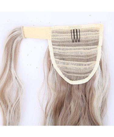 Sego Ponytail Clip-In Extension - Wavy Sandy Blonde & Bleached Blonde Hair Piece (43cm 90g) | Realistic Look for Effortless Style - Buy Online on GoSupps.com