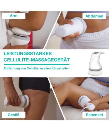 Electric Cellulite Massager - Anti-Cellulite Device for Belly Buttocks & Legs | 6 Washable Pads for Smoother Tighter Skin - Buy Online on GoSupps.com