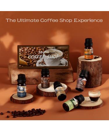 SALKING Coffee Shop Fragrance Oils Set - Scented Oils Gift Set for Soap & Candle Making - Blueberry Pancakes, Coffee, Hot Chocolate, French Vanilla, Black Tea - Caf Latte Aromatherapy - Buy Online on GoSupps.com