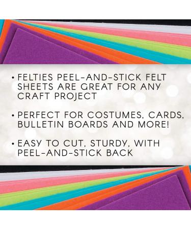 Darice Assorted Felties Stiff Felt Sticky Backs Bright Colors - 18 Sheets, 6x9 - Perfect for Kids Crafts, Costumes, and Classroom Projects - Buy Online on GoSupps.com