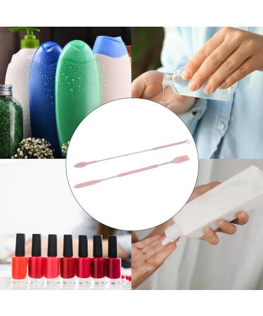 Telescopic Silicone Spatula Pink Reusable Jar Scraper Retractable Mini Makeup Spatula Spoon Set for Cosmetics - Buy Online on GoSupps.com