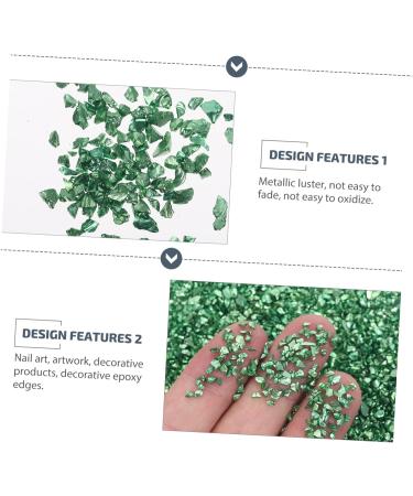 FOMIYES Metal Epoxy 1 Glass Chip Nail Stickers Thick 3D Metal Filler 0.5X0.3cm Green - Buy Online on GoSupps.com