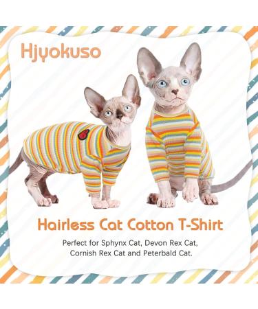 Breathable Summer T-Shirts for Hairless Cats | Soft & Skin-Friendly Cotton Clothing | Sphynx Cornish Rex & Devon Rex Jumpsuits - XXL Yellow - Buy Online on GoSupps.com