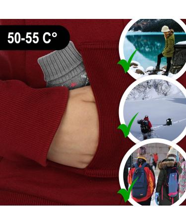 Com-Four 4x Pocket Warmer Turtleneck Design | Cozy Hand Warmers with Star Motif in Gray (4 Pieces) - Ideal for International Shipping - Buy Online on GoSupps.com