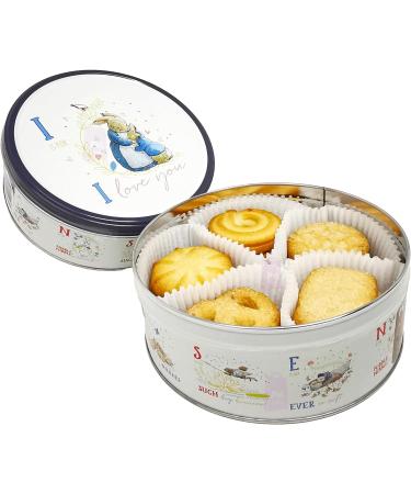 Danish Butter Cookies in Peter Rabbit Tin 150g by Jacobsens of Denmark - Small Tin 139mm diameter x 55mm height - (I Love You) - Buy Online on GoSupps.com
