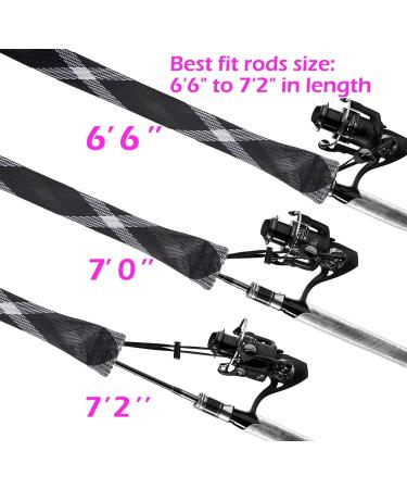 XINGHE 10PCS Fishing Rod Sleeve Socks with Lanyard - Ideal for Fly, Casting, and Sea Fishing Poles - Buy Online on GoSupps.com