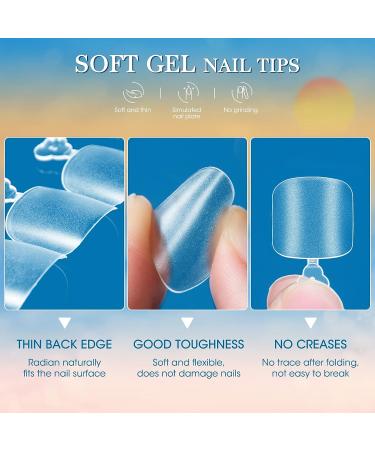 Ranrose Clear False Toenail Tips - 120Pcs Full Cover Soft Gel Matte Fake Toenail Tips - Short Square ToeNail Tips - Salon Quality Press On Toenails - 12 Sizes - Buy Online on GoSupps.com