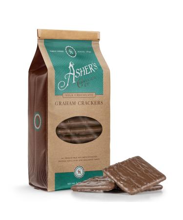 Asher's Chocolates Company, Chocolate Covered Graham Crackers, Made From the Finest Kosher Chocolate, Small Batches, Family Owned Since 1892 (7.15 oz, Milk Chocolate)