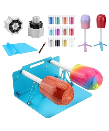 Double Cup Turner for Crafts Tumbler Epoxy Glitter Tumbler Full Kits DIY Cuptisserie Turner Cup Spinner Machine Kit(Double-Blue) - Buy Online on GoSupps.com