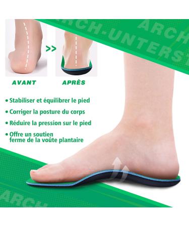 Plantar Fasciitis Arch Support Insoles for Men and Women - Green UK-13 - 310mm - Buy Online on GoSupps.com