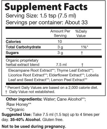 Urban Moonshine Herbal Supplement - Clear Chest Support with Elecampane & Honey Syrup, 8.4 FL OZ - Buy Online on GoSupps.com